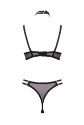Muse Lingerie 3 Piece Peek a Boo Bra and Panty Set Her Fetish